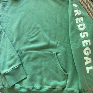 Fred Segal RARE Green Logo Sleeve Hoodie
